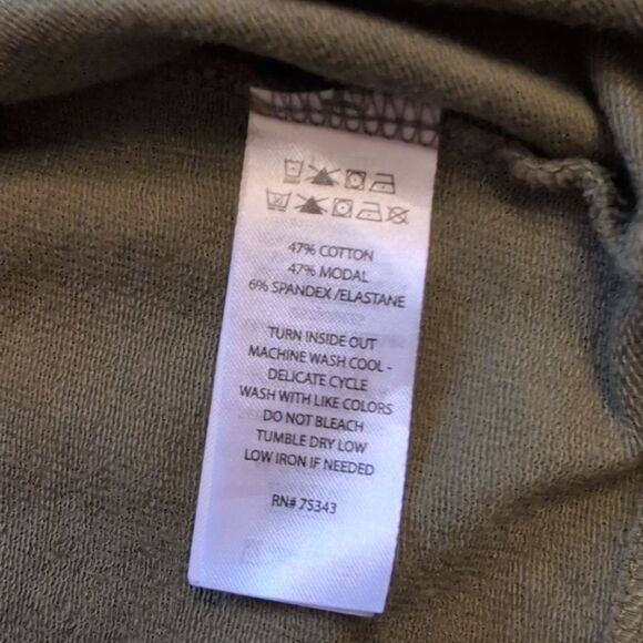 Daniel Hechter Paris Pullover sweater Olive Green zip neck soft cotton size S - Picture 6 of 7